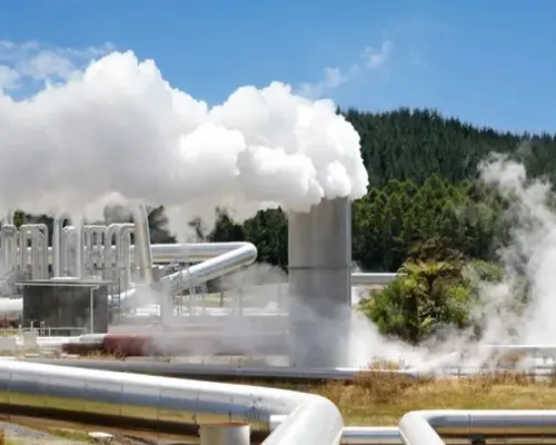 Modern Geothermal Power Plant