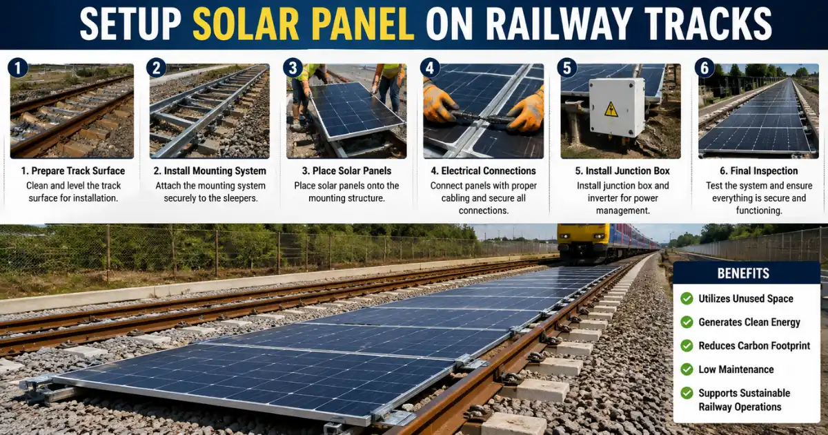 Solar Panel On Railway Tracks