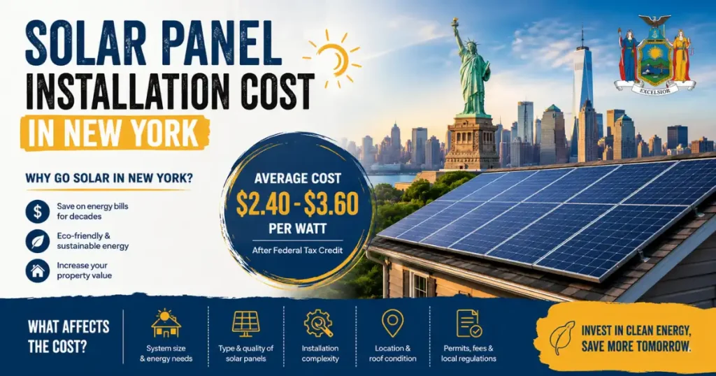 Solar Panel Installation Cost in New York (For NY Homeowner)
