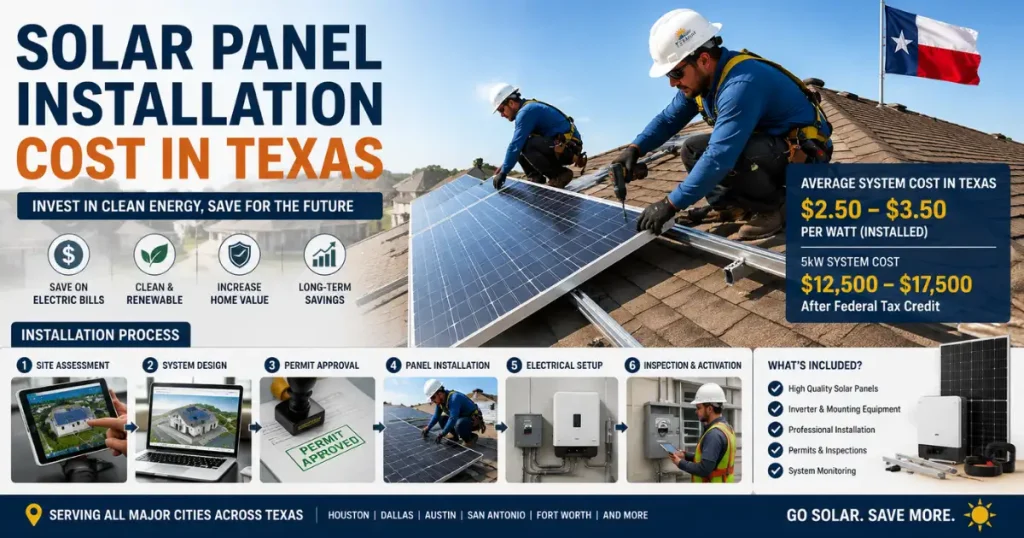 Solar Panel Installation Cost in Texas in 2026 (Complete Guide)