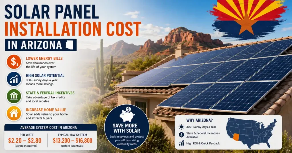 Solar Panel Installation Cost in Arizona in 2026